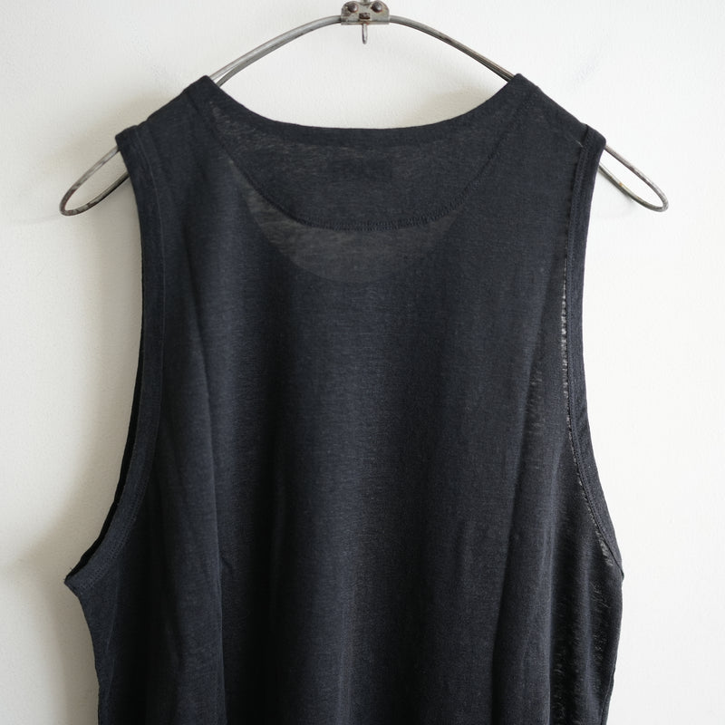 MAATEE&SONS LINEN 天竺 TANK TOP BLK – RASSEMBLE