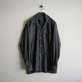 MAATEE&SONS H WOOL/SILK OPEN COLLAR FRINGE SHIRT
