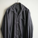MAATEE&SONS H WOOL/SILK OPEN COLLAR FRINGE SHIRT