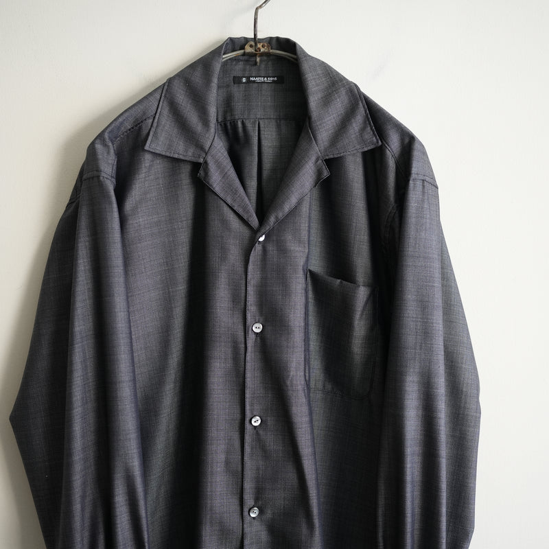 MAATEE&SONS H WOOL/SILK OPEN COLLAR FRINGE SHIRT – RASSEMBLE