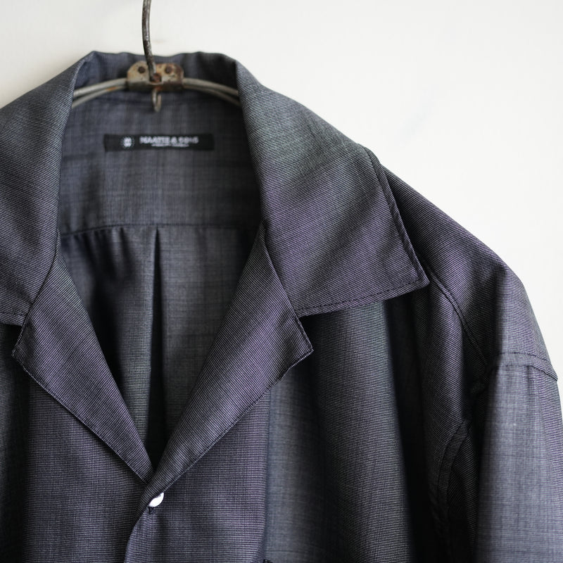 MAATEE&SONS H WOOL/SILK OPEN COLLAR FRINGE SHIRT – RASSEMBLE