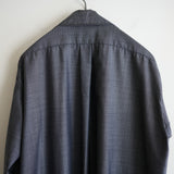 MAATEE&SONS H WOOL/SILK OPEN COLLAR FRINGE SHIRT