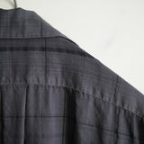 MAATEE&SONS H WOOL OPEN COLLAR FRINGE SHIRT CHARCOAL