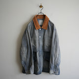 ANCELLM AGING DENIM HALF JACKET