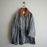 ANCELLM AGING DENIM HALF JACKET