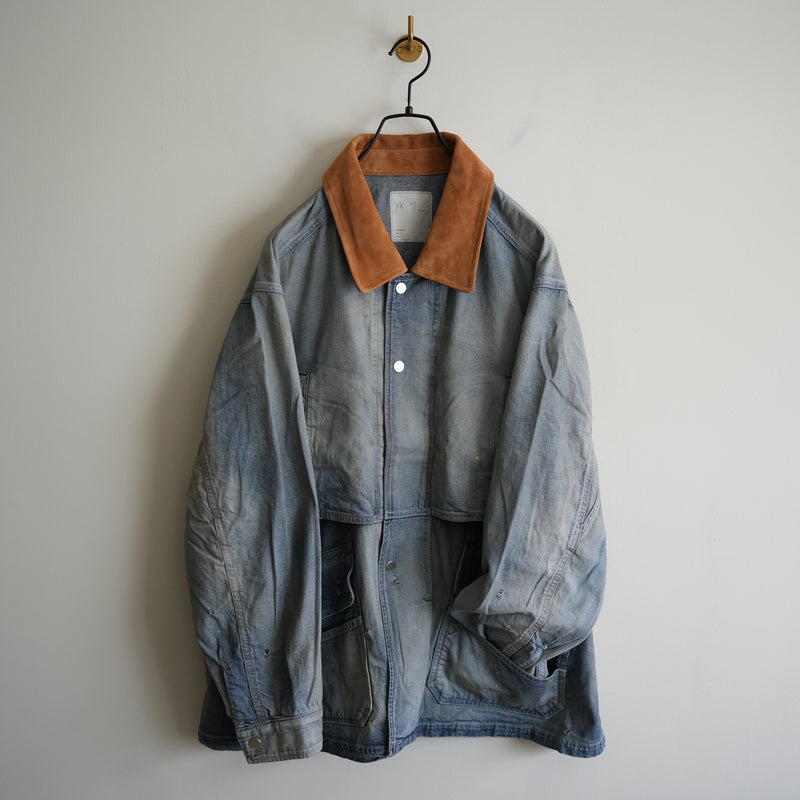ANCELLM AGING DENIM HALF JACKET – RASSEMBLE
