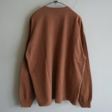 ANCELLM EMBROIDERY DYED LS T-SHIRT TERRACOTTA