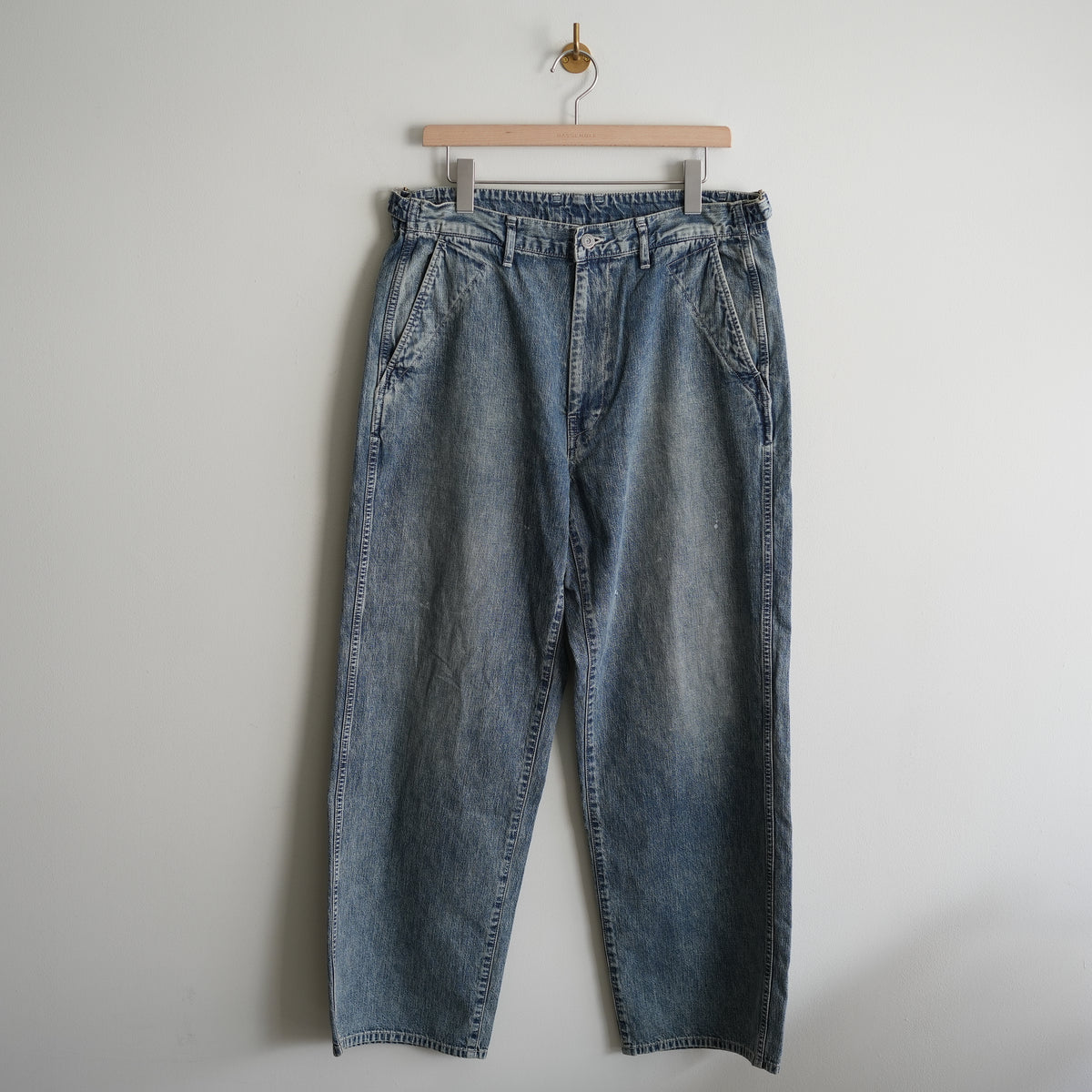ULTERIOR FADED LIGHT DENIM WORK PANTS