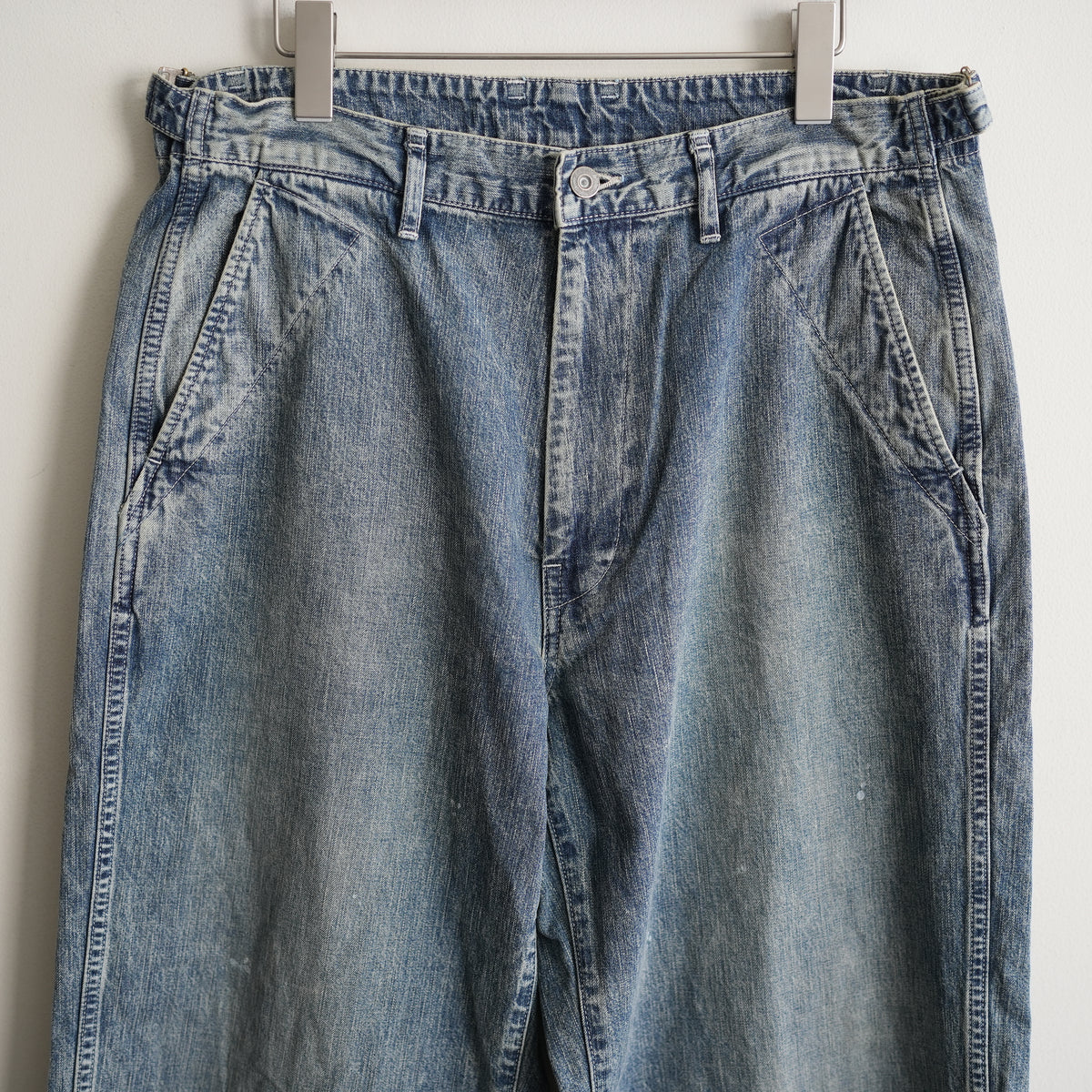 ULTERIOR FADED LIGHT DENIM WORK PANTS