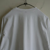 ANCELLM EMBROIDERY DYED LS T-SHIRT WHITE