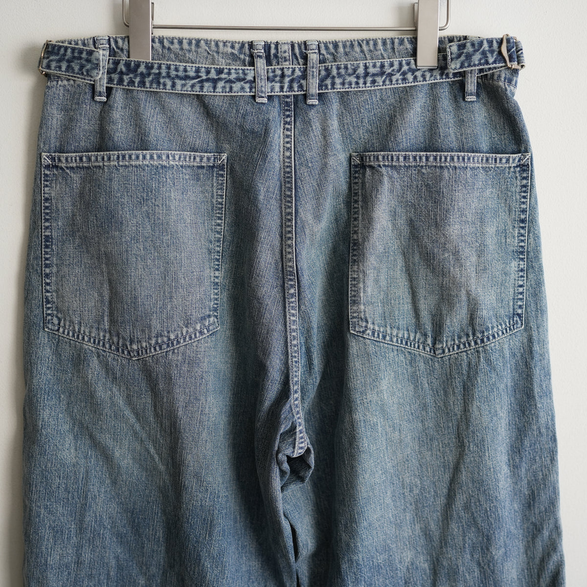 ULTERIOR FADED LIGHT DENIM WORK PANTS