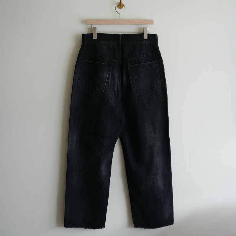 ANCELLM AGING TAPERED 5P DENIM PANTS