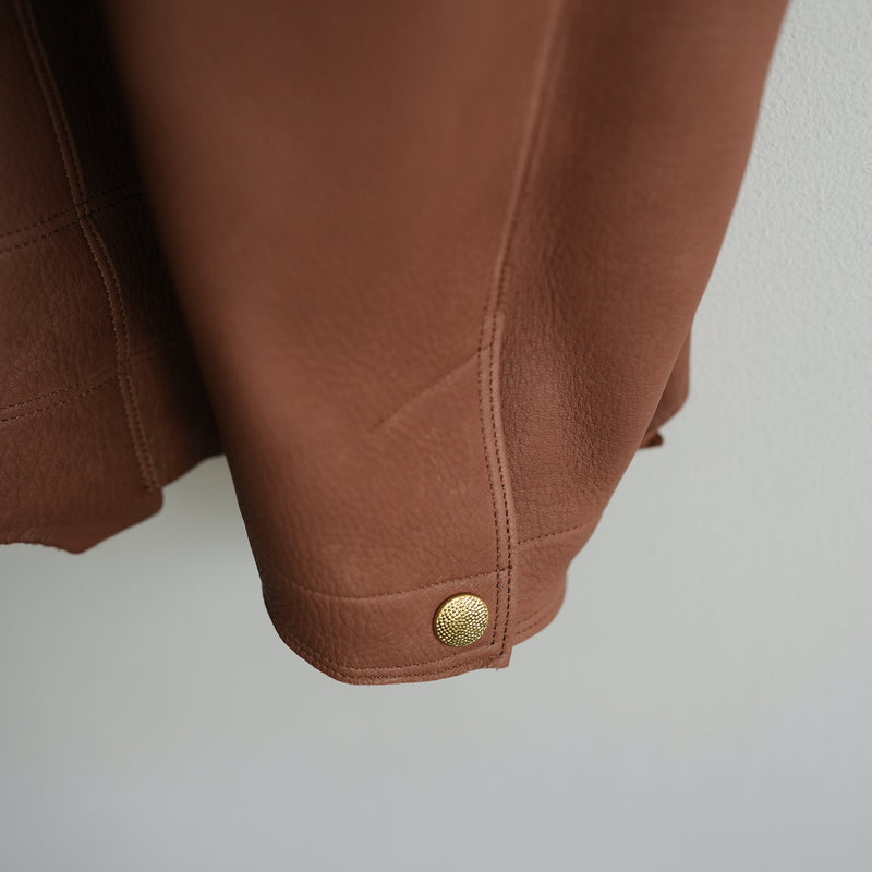 NICENESS DEER LEATHER TRACKER JACKET "AUTHUR"