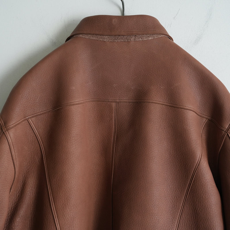 NICENESS DEER LEATHER TRACKER JACKET "AUTHUR"