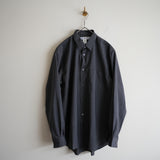 COMME des GARCONS SHIRT FOREVER SHAPE1 WIDE CLASSIC SHIRT WOOL PLAIN CHARCOAL