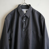 COMME des GARCONS SHIRT FOREVER SHAPE1 WIDE CLASSIC SHIRT WOOL PLAIN CHARCOAL