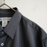 COMME des GARCONS SHIRT FOREVER SHAPE1 WIDE CLASSIC SHIRT WOOL PLAIN CHARCOAL