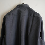 COMME des GARCONS SHIRT FOREVER SHAPE1 WIDE CLASSIC SHIRT WOOL PLAIN CHARCOAL