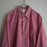 COMME des GARCONS SHIRT FOREVER SHAPE1 WIDE CLASSIC SHIRT CHECK3 RED