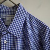 COMME des GARCONS SHIRT FOREVER SHAPE1 WIDE CLASSIC SHIRT CHECK3 BLUE
