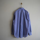 COMME des GARCONS SHIRT FOREVER SHAPE1 WIDE CLASSIC SHIRT CHECK3 BLUE