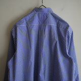 COMME des GARCONS SHIRT FOREVER SHAPE1 WIDE CLASSIC SHIRT CHECK3 BLUE