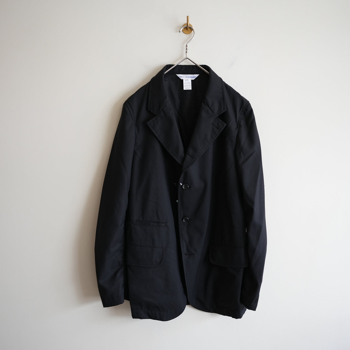 COMME des GARCONS SHIRT POLY WOOL MINI HERRINGBONE 3B JACKET