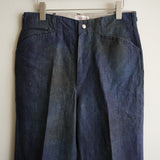 NICENESS PRINTED LINEN CANVAS FRISCO TROUSER "N.MORLEY" INDIGO