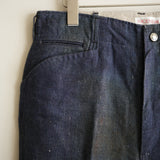 NICENESS PRINTED LINEN CANVAS FRISCO TROUSER "N.MORLEY" INDIGO