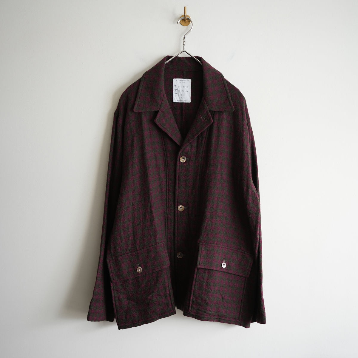 BLACKBIRD 3-BUTTON SHIRT JACKET PINK CHECK
