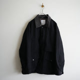 ANCELLM WOOL HALF JACKET BLK