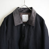 ANCELLM WOOL HALF JACKET BLK