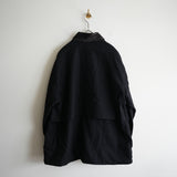 ANCELLM WOOL HALF JACKET BLK