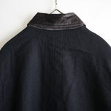 ANCELLM WOOL HALF JACKET BLK