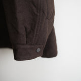 ANCELLM WOOL HALF JACKET BROWN