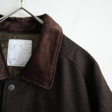 ANCELLM WOOL HALF JACKET BROWN