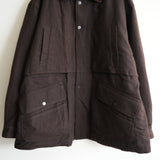 ANCELLM WOOL HALF JACKET BROWN