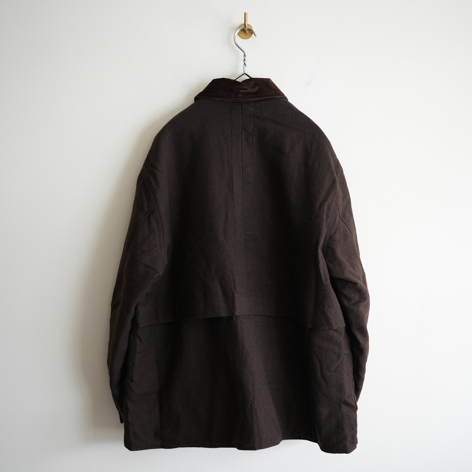 ANCELLM WOOL HALF JACKET BROWN – RASSEMBLE