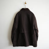 ANCELLM WOOL HALF JACKET BROWN