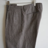 NICENESS WOOL LINEN FLYING V TROUSER "B.WISHBONE" MOCHA