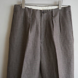 NICENESS WOOL LINEN FLYING V TROUSER "B.WISHBONE" MOCHA