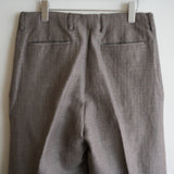 NICENESS WOOL LINEN FLYING V TROUSER "B.WISHBONE" MOCHA