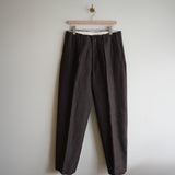 NICENESS WOOL LINEN FLYING V TROUSER "B.WISHBONE" BROWN