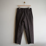 NICENESS WOOL LINEN FLYING V TROUSER "B.WISHBONE" BROWN