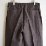 NICENESS WOOL LINEN FLYING V TROUSER "B.WISHBONE" BROWN