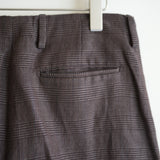 NICENESS WOOL LINEN FLYING V TROUSER "B.WISHBONE" BROWN