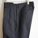 NICENESS WOOL HEMP FLYING V TROUSER "H.WISHBONE"