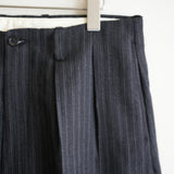 NICENESS WOOL HEMP FLYING V TROUSER "H.WISHBONE"