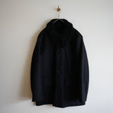 NICENESS REFINED MOUTON DONKEY COAT "GREGORY" BLACK