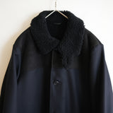 NICENESS REFINED MOUTON DONKEY COAT "GREGORY" BLACK